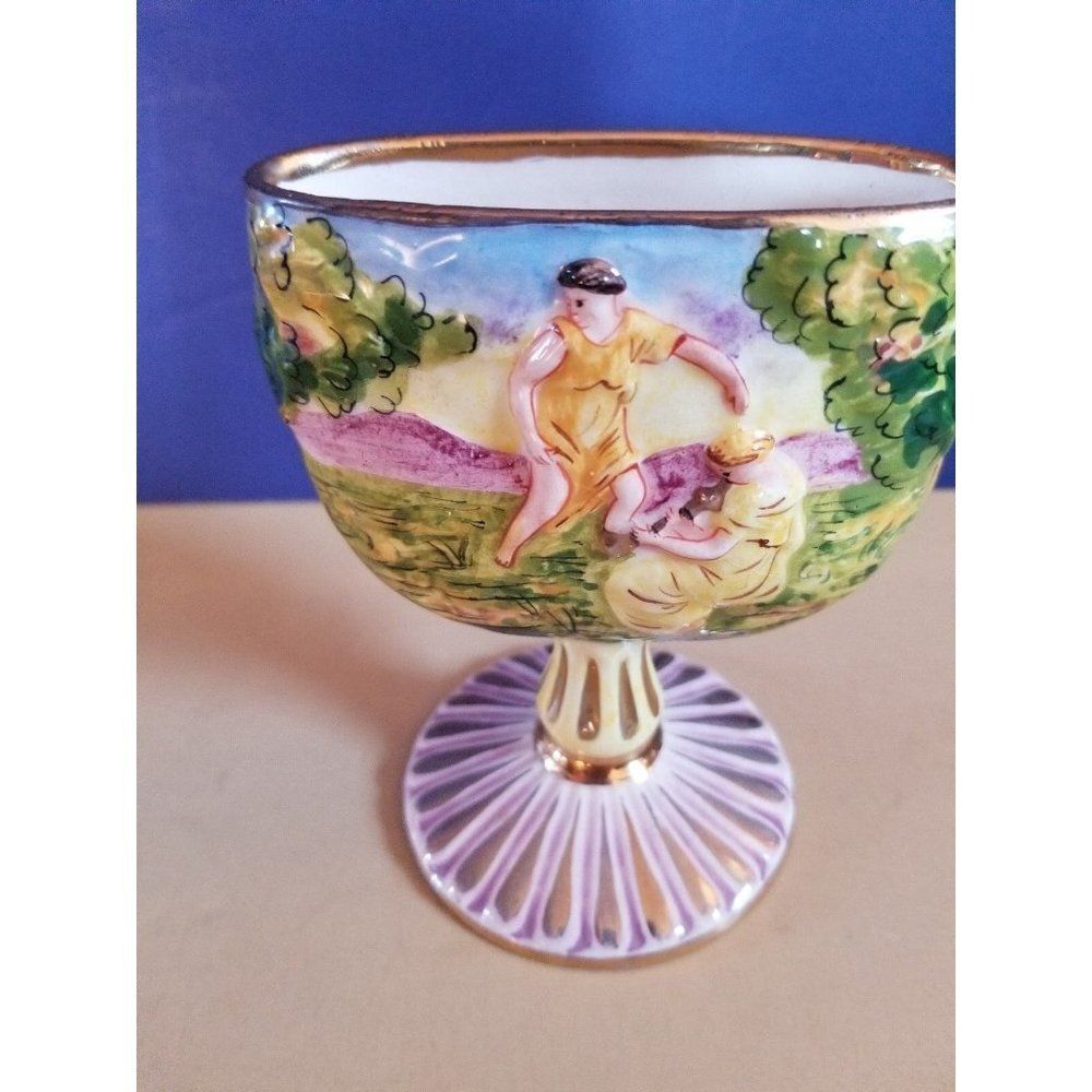 Bing Co FBS Vase Bottle France ? Ferdinand footed Dancing‎ antique hand painted